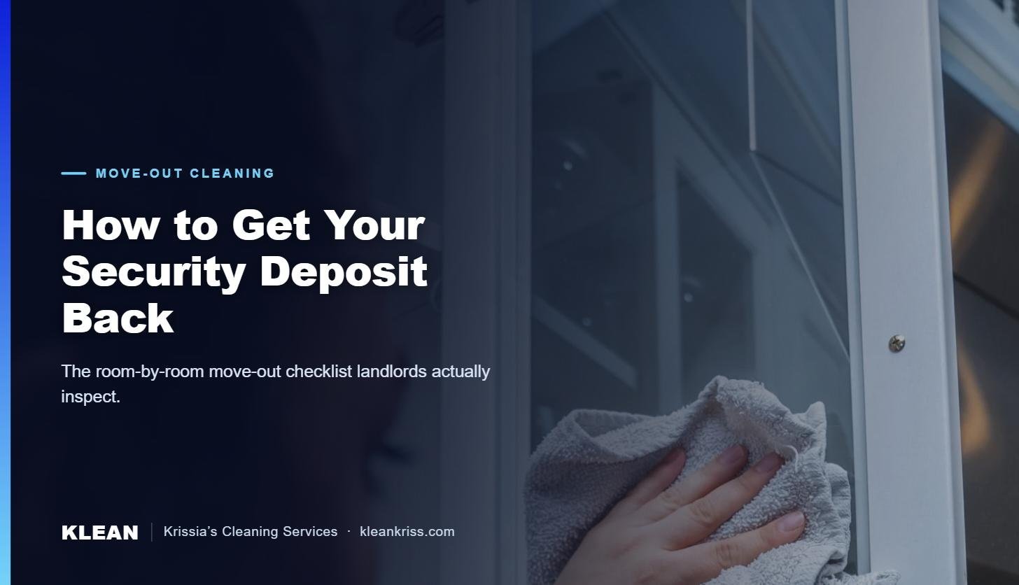 Move-Out Cleaning Checklist: How to Get Your Security Deposit Back